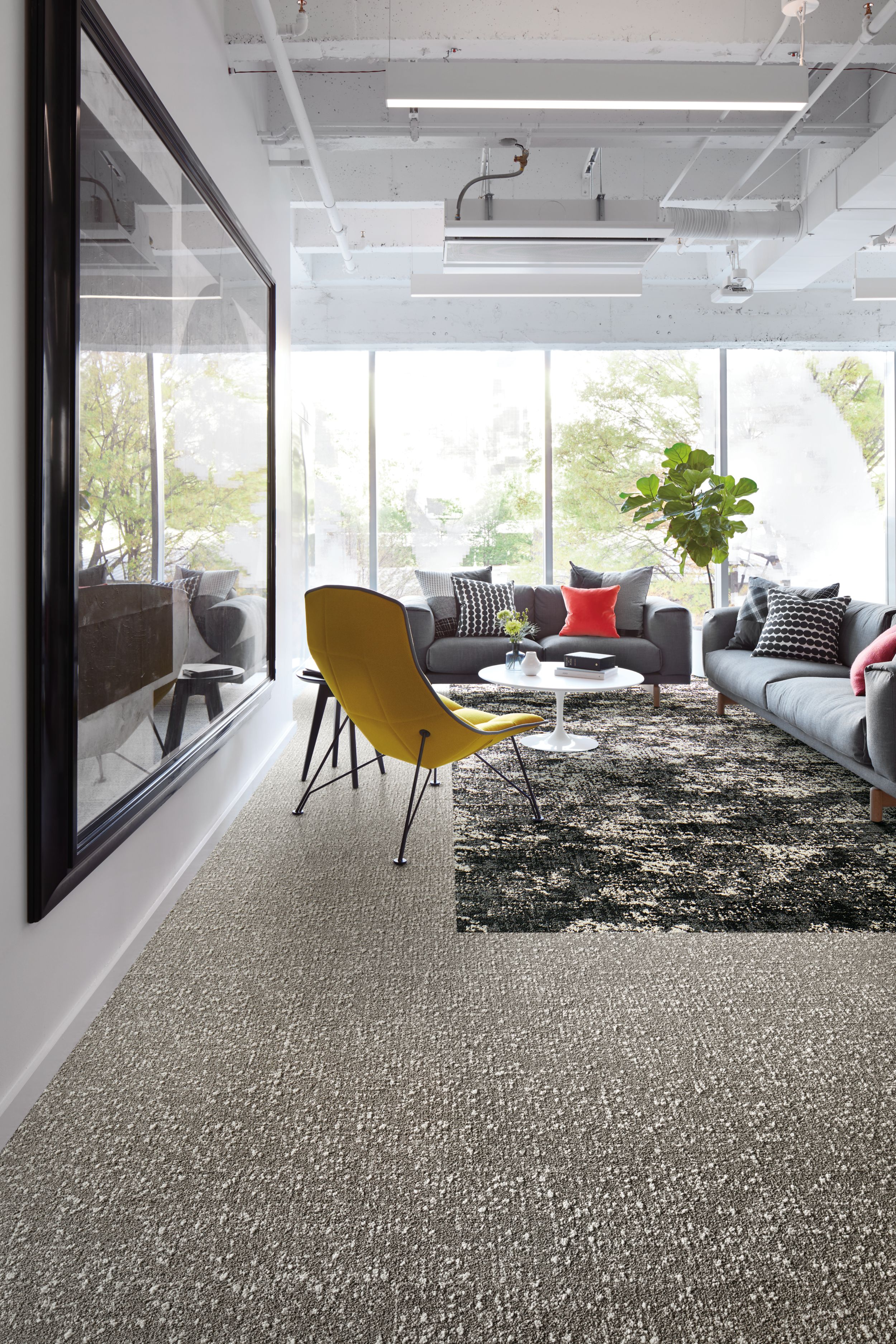 Painted Gesture: Simple Abstraction Collection Carpet Tile by 